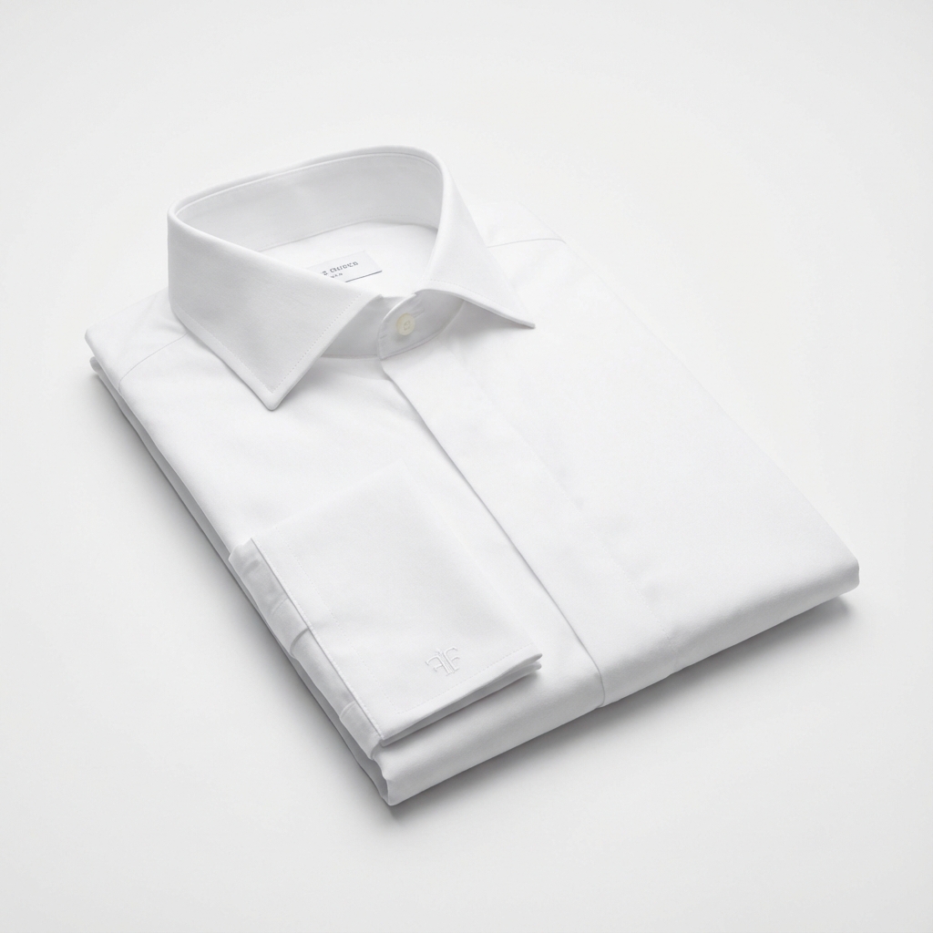 Beyaz Klasik Pamuk Gomlek